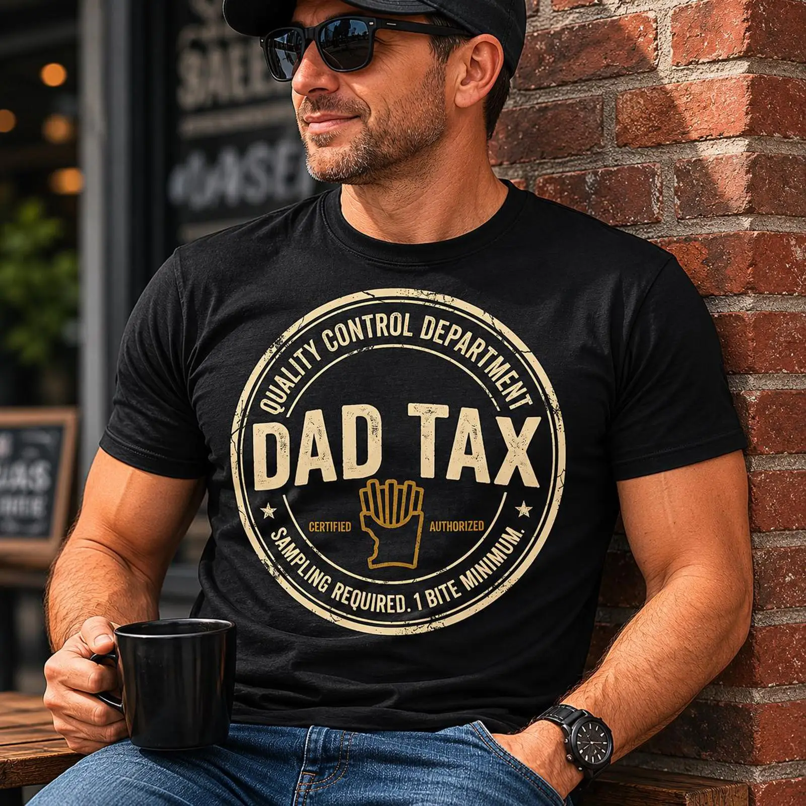 Foody Snacks - تي شيرت Dad Tax T بتصميم