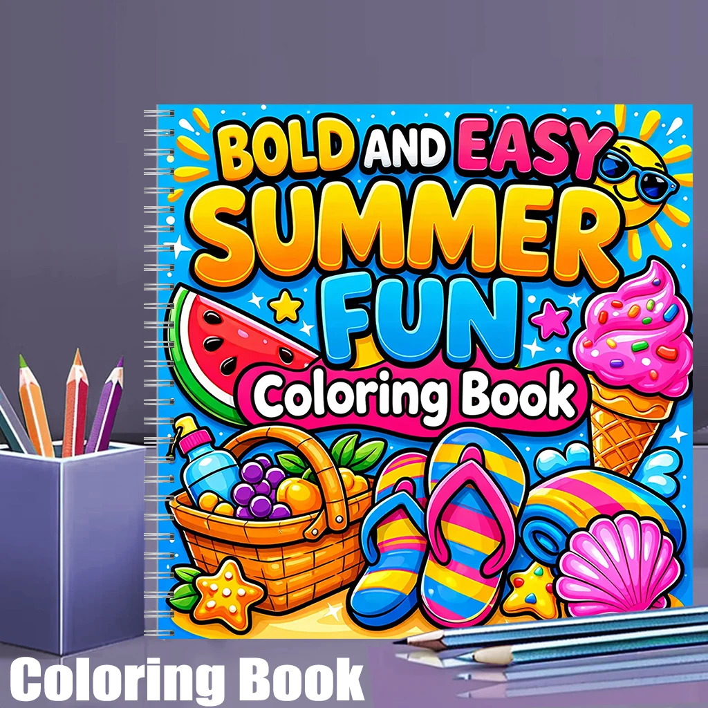 Food And Snacks Coloring Book - كتاب تلوين ممتع للبالغين في الصيف،