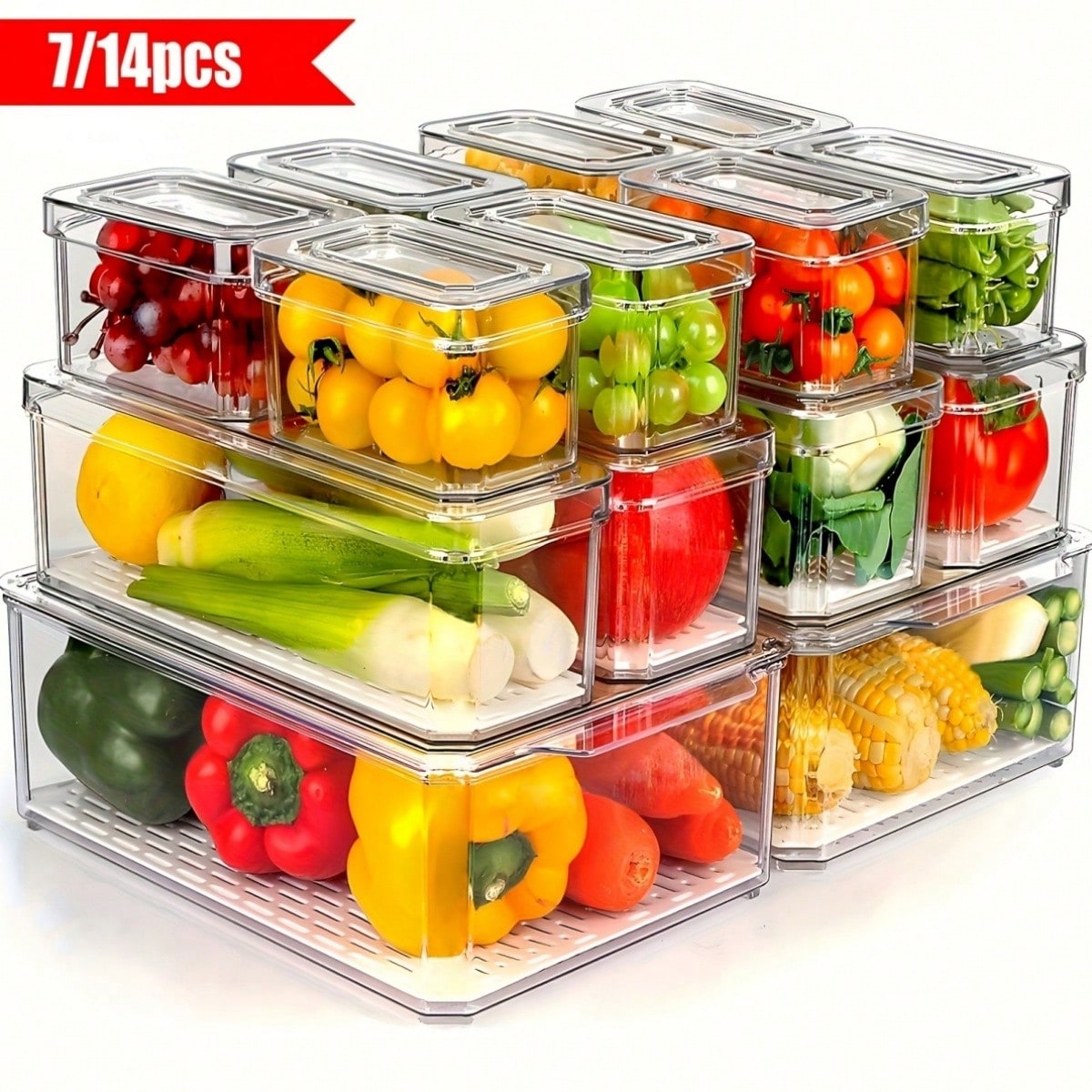 7/14 قطعة من صناديق تنظيم الثل - مراجعة Food Packed Snacks وسعره