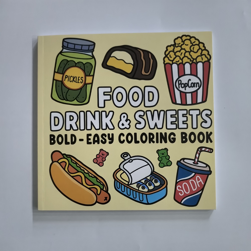 كتاب تلوين للأطعمة والمشروبات  - مراجعة Food And Snacks Coloring Book وسعره