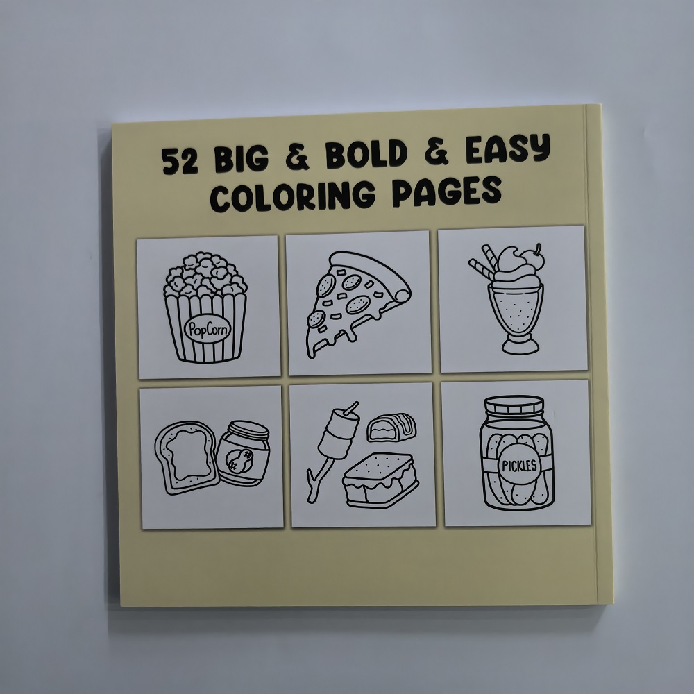 كتاب تلوين للأطعمة والمشروبات  - مراجعة Food And Snacks Coloring Book وسعره