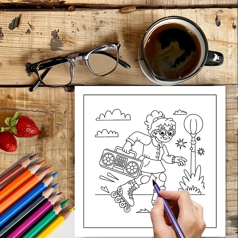 كتاب تلوين للسيدات المسنات الم - مراجعة Food And Snacks Coloring Book وسعره
