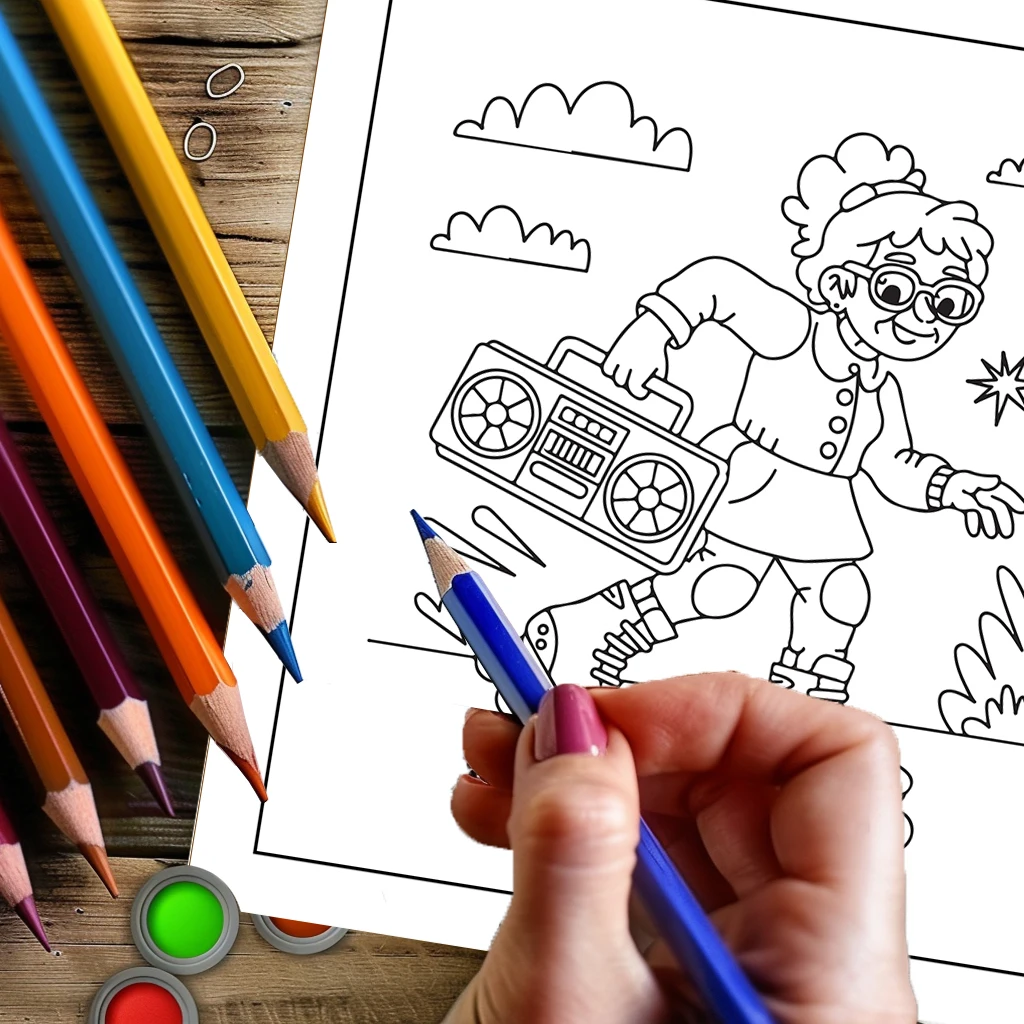 كتاب تلوين للسيدات المسنات الم - مراجعة Food And Snacks Coloring Book وسعره