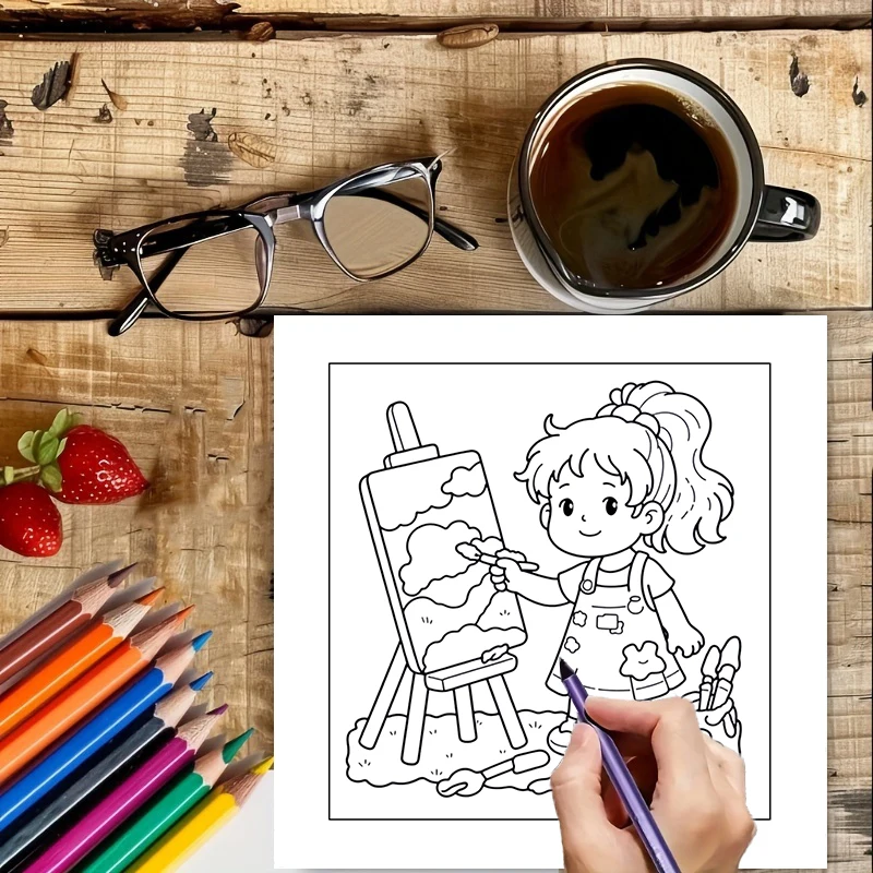 كتاب تلوين للفتيات بـ 28 صفحة  - مراجعة Food And Snacks Coloring Book وسعره