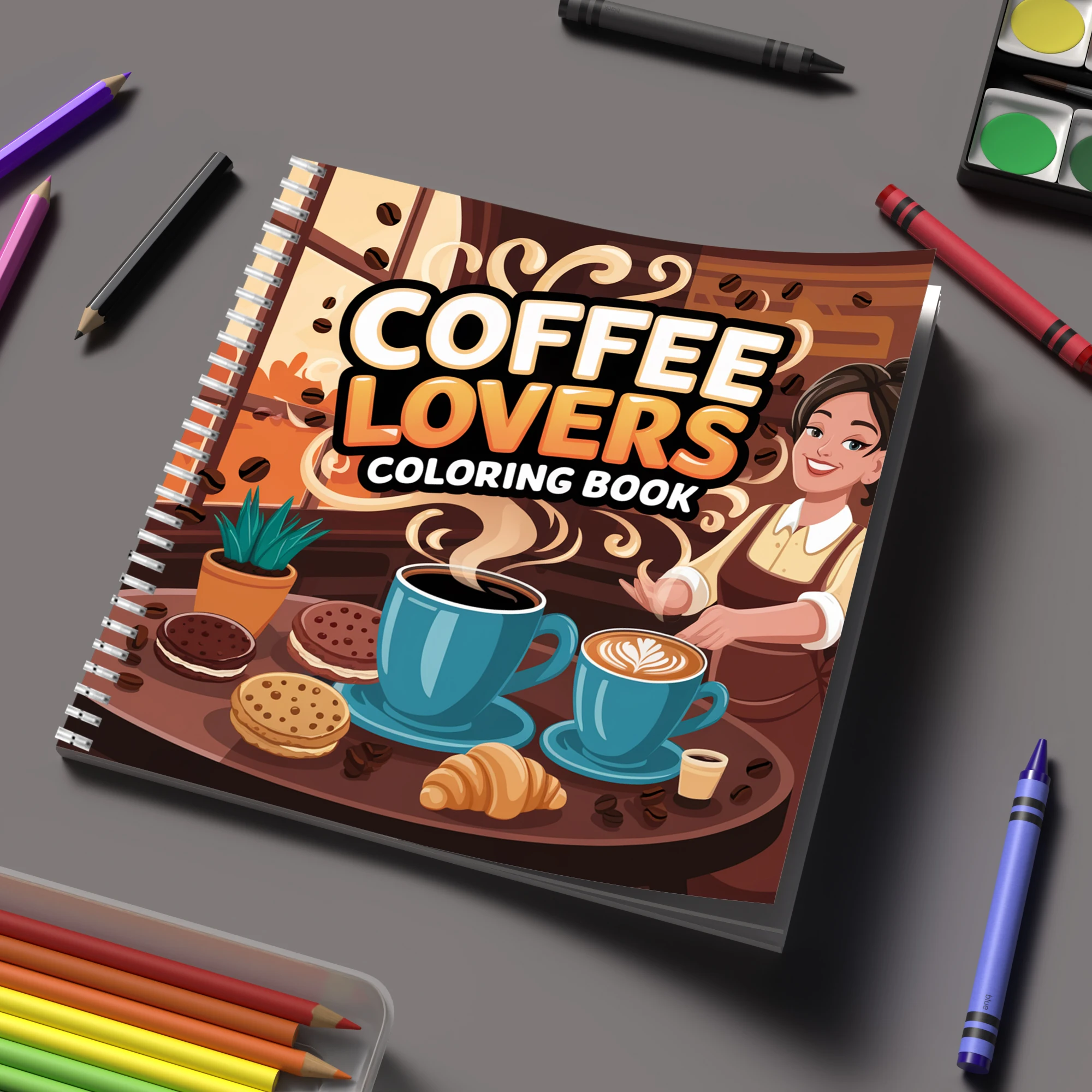 كتاب تلوين لعشاق القهوة للبالغ - مراجعة Food And Snacks Coloring Book وسعره