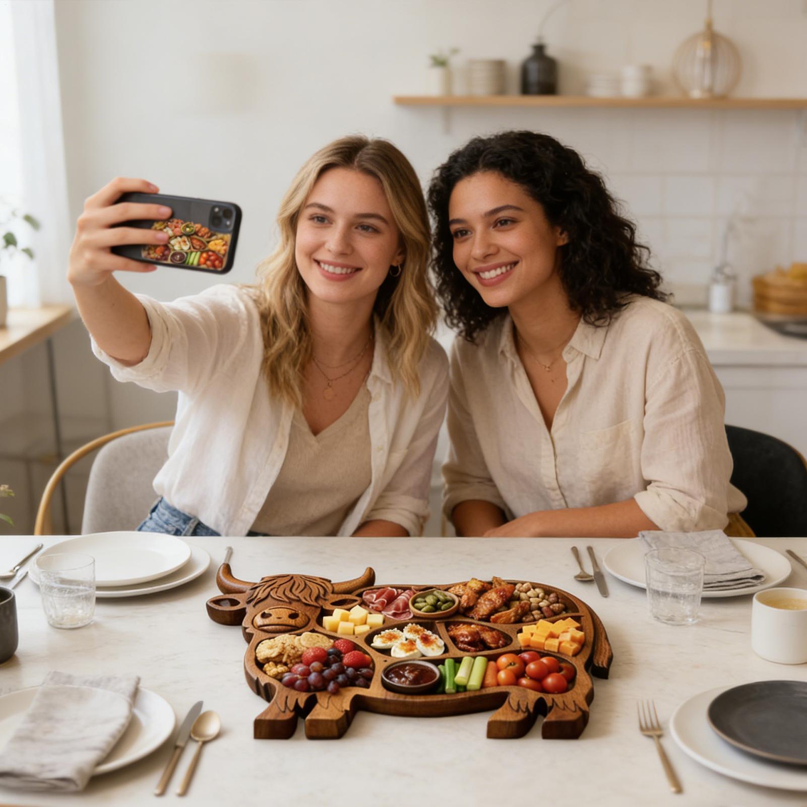 لوح تقديم طعام على شكل بقرة بط - مراجعة Food Platter Snacks وسعره