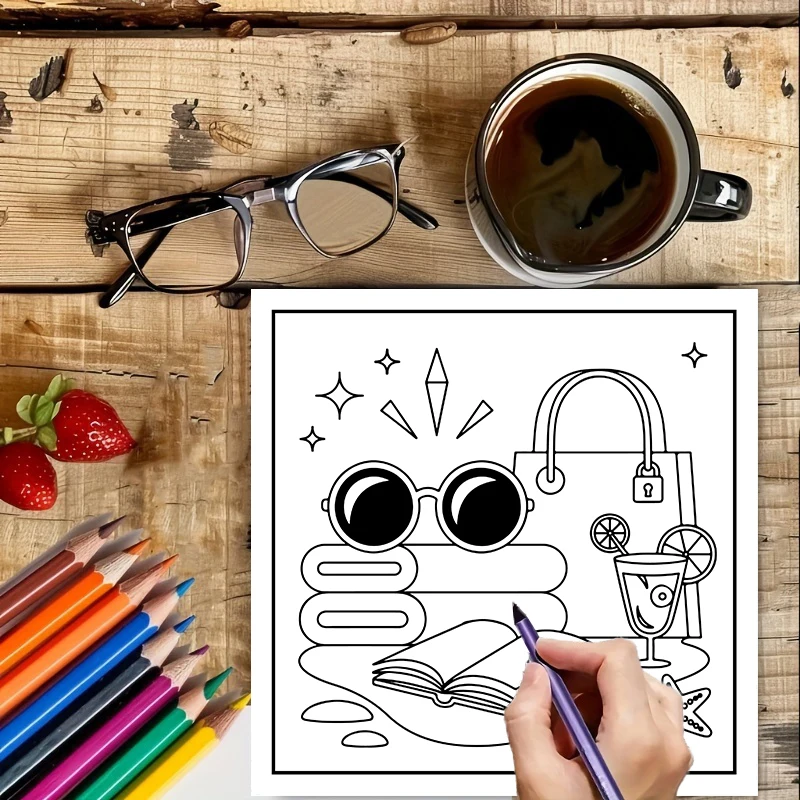 كتاب تلوين ممتع للبالغين في ال - مراجعة Food And Snacks Coloring Book وسعره